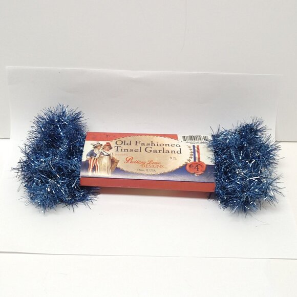 Old Fashioned Vintage Style Tinsel Garland Americana - Bethany Lowe Designs - Picture 1 of 2